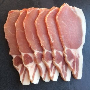 Welsh Dry Cured Back Bacon – Per kg